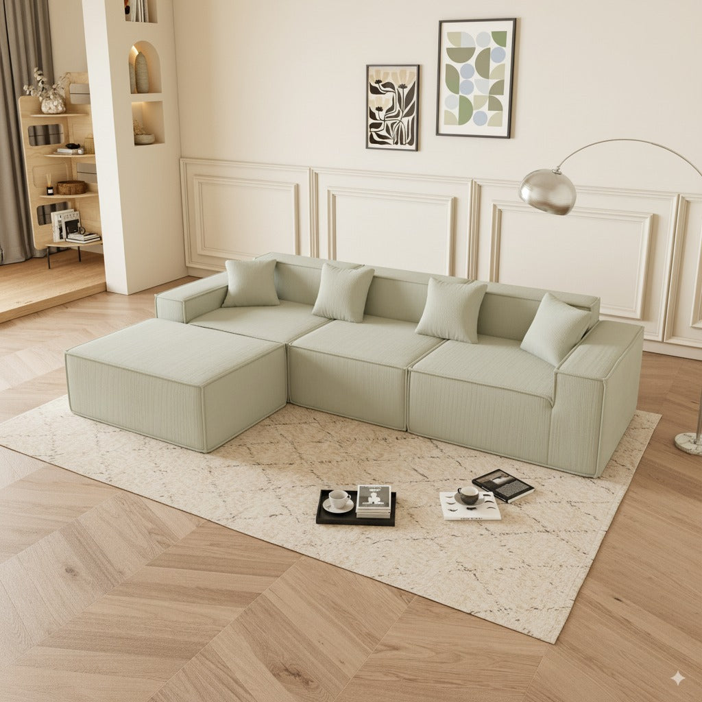 Cube Sofá Modular 3 Plazas + Puff