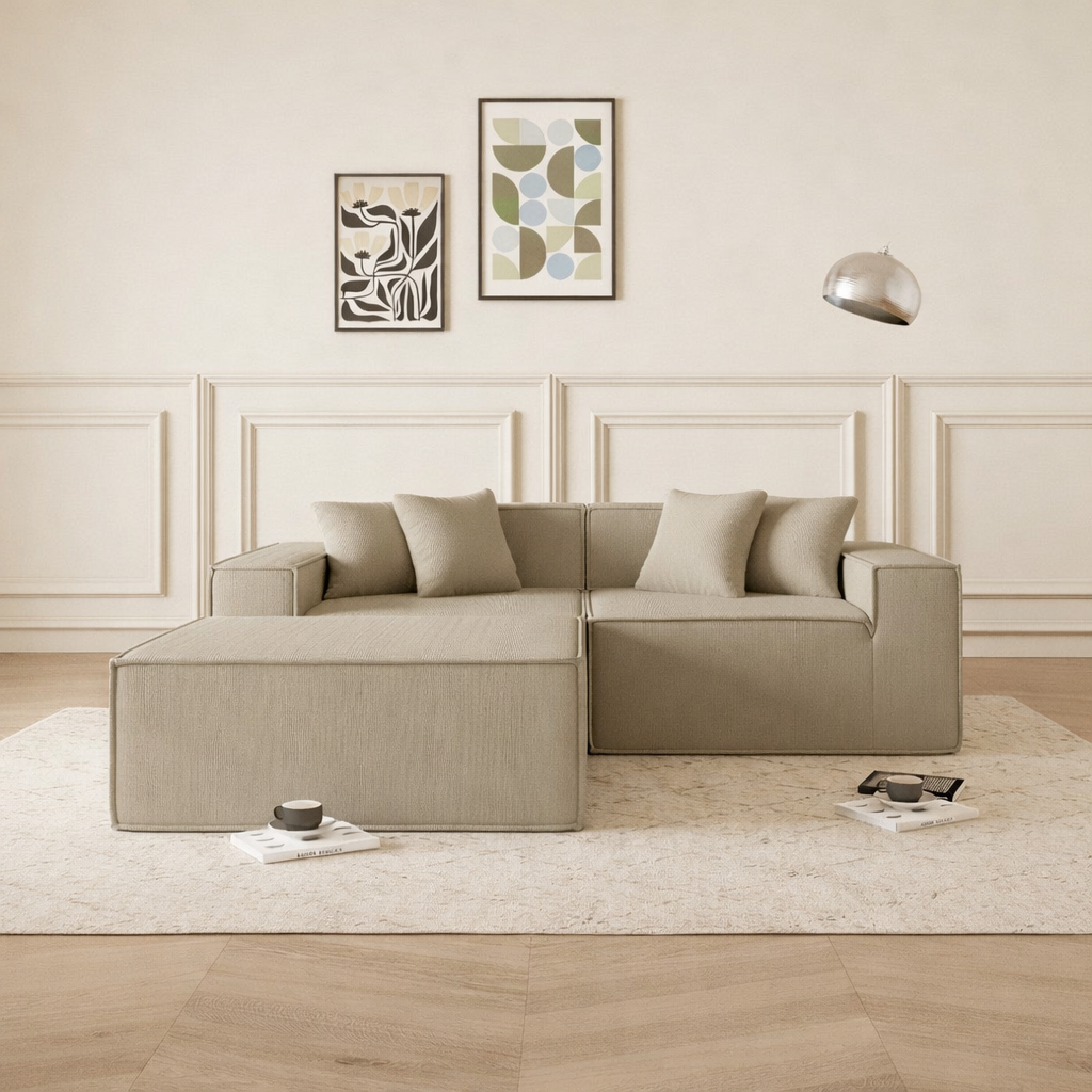 Cube - Sofá Modular 2 Plazas + Puff