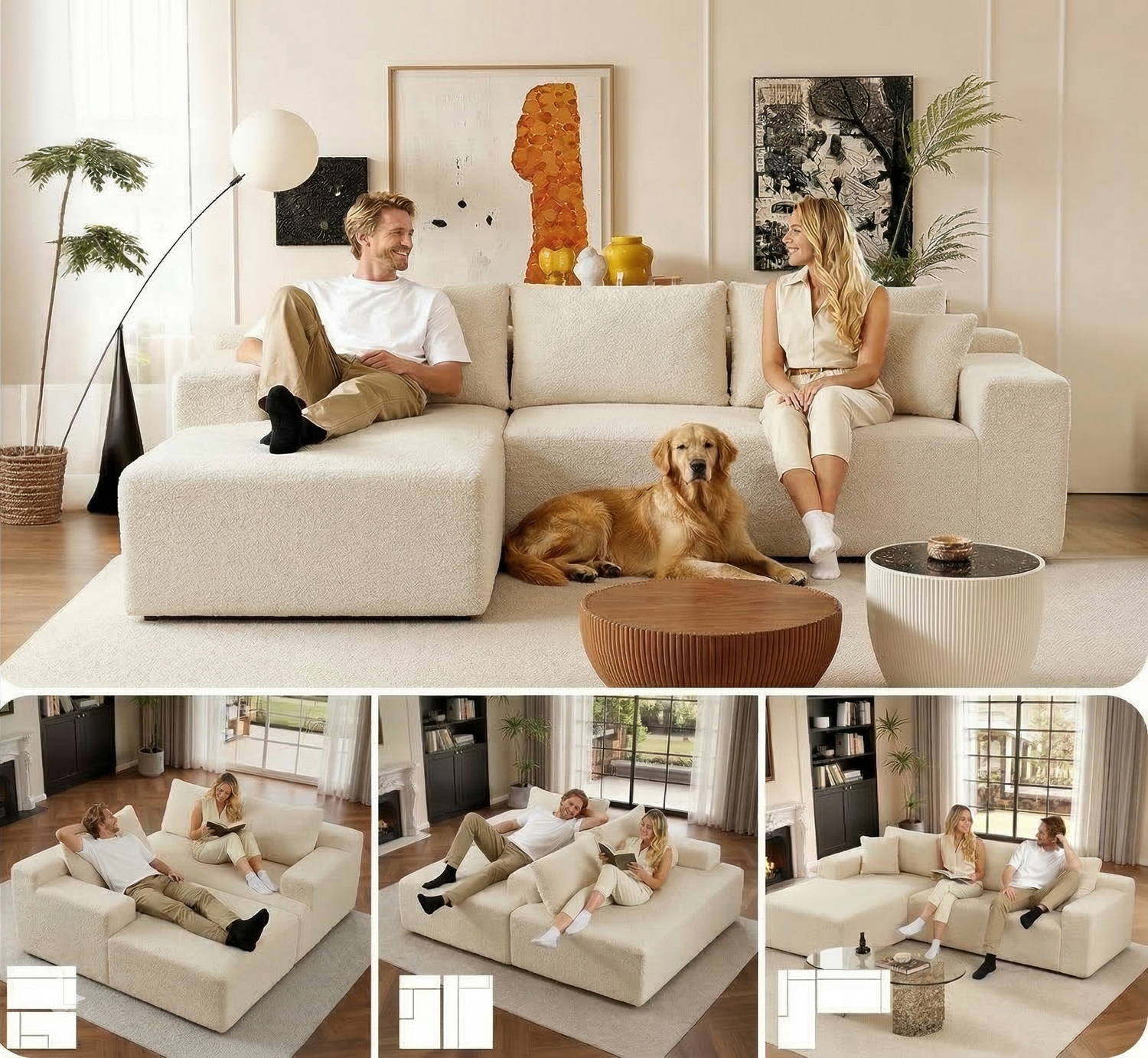 Chic Sofá Chaiselongue Derecha