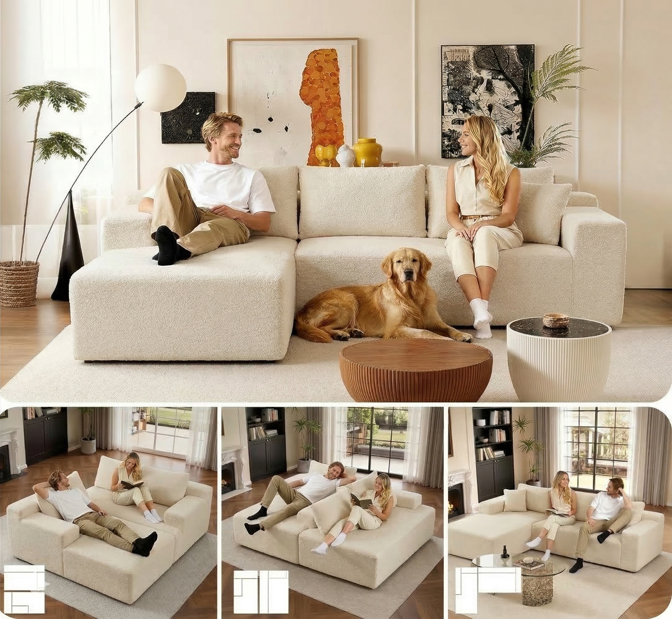 Chic Sofá Chaiselongue Derecha