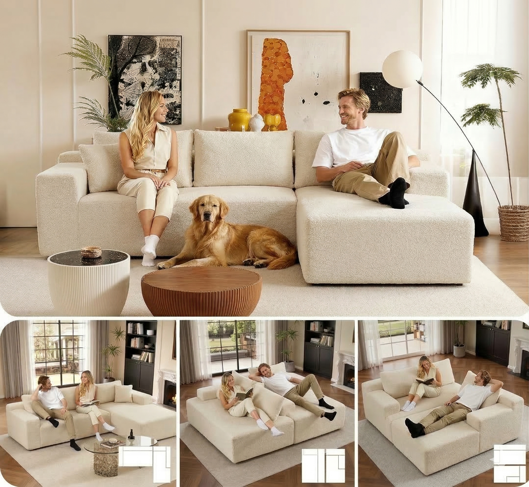Chic Sofá Chaiselongue Izquierda