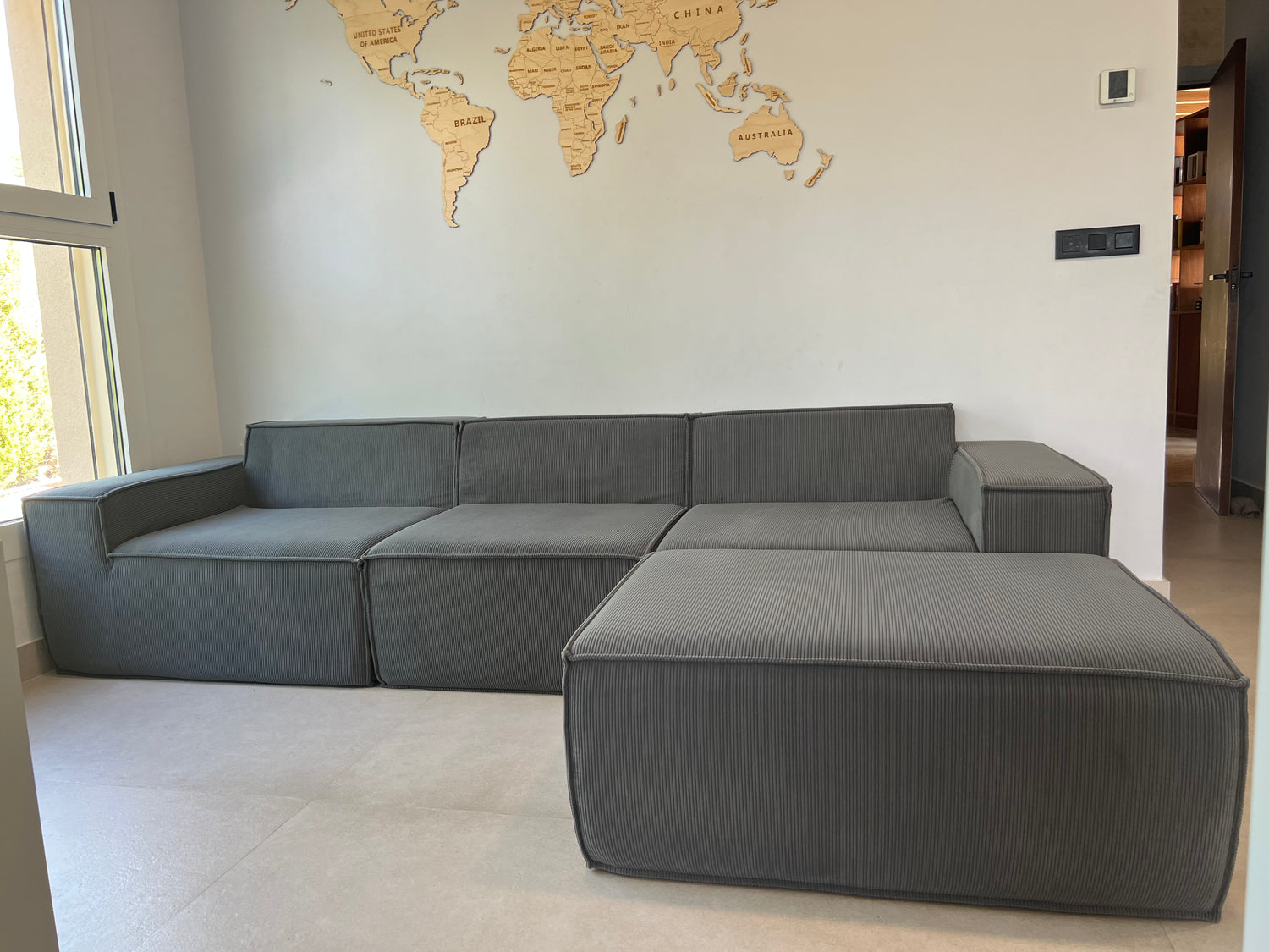 Cube Sofá Modular 3 Plazas + Puff