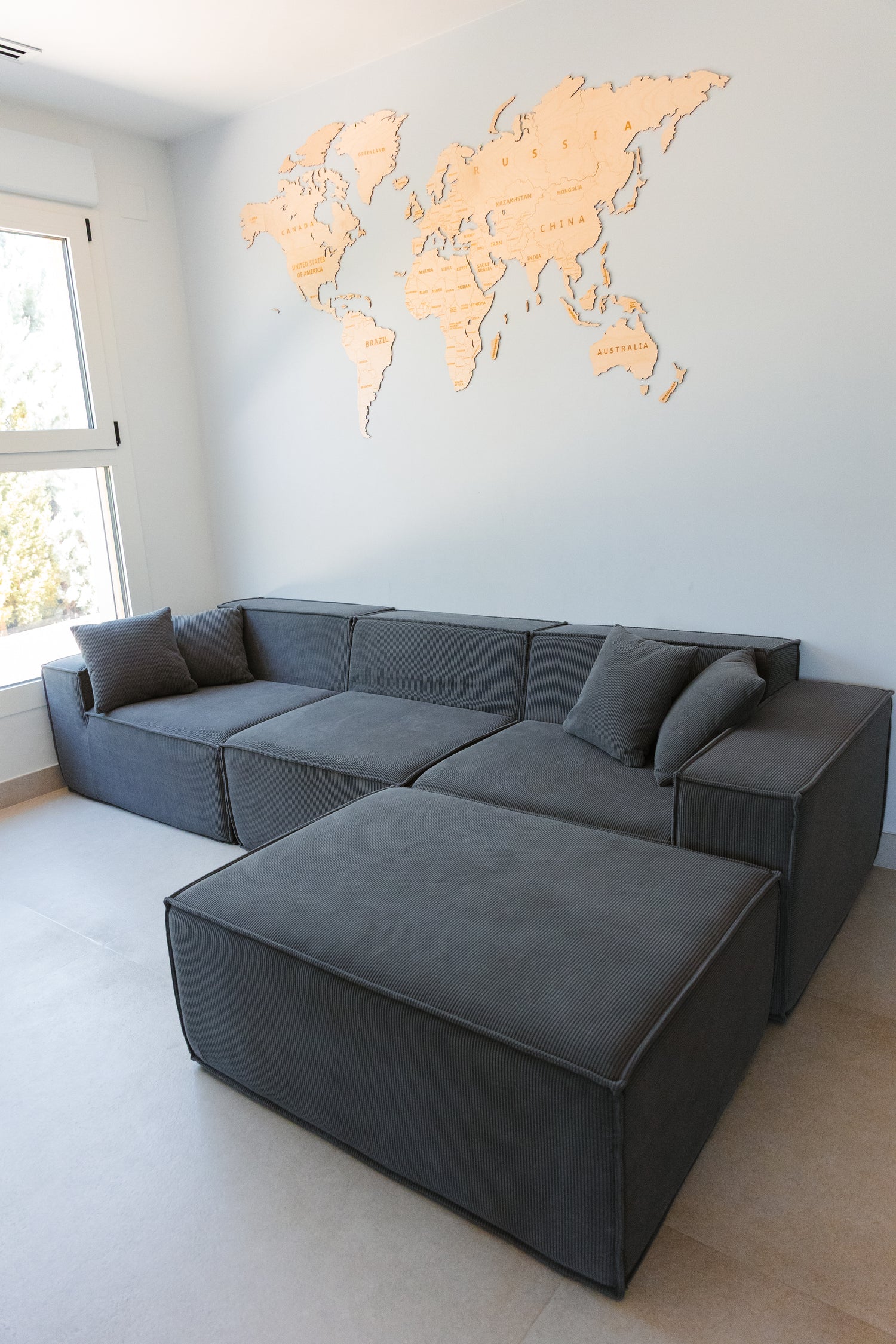 Cube Sofá Modular 3 Plazas + Puff